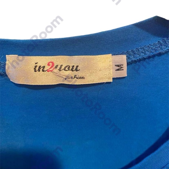 In2You Beaded Shoulders & Front of T-shirt Size Medium - Picture 3 of 4